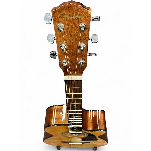 Used Fender GC140SCE Grand Concert Natural Acoustic Electric Guitar