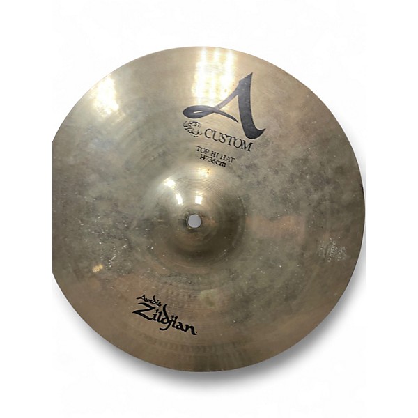 Used Zildjian 14in A Custom Hi Hat Pair Cymbal
