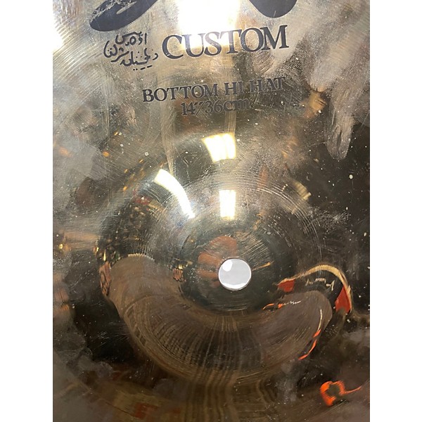 Used Zildjian 14in A Custom Hi Hat Pair Cymbal