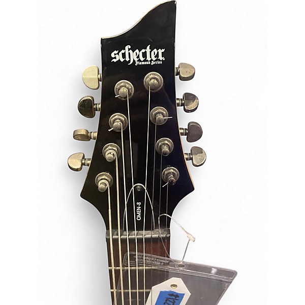 Used Schecter Guitar Research Omen 8 WHITE Solid Body Electric Guitar