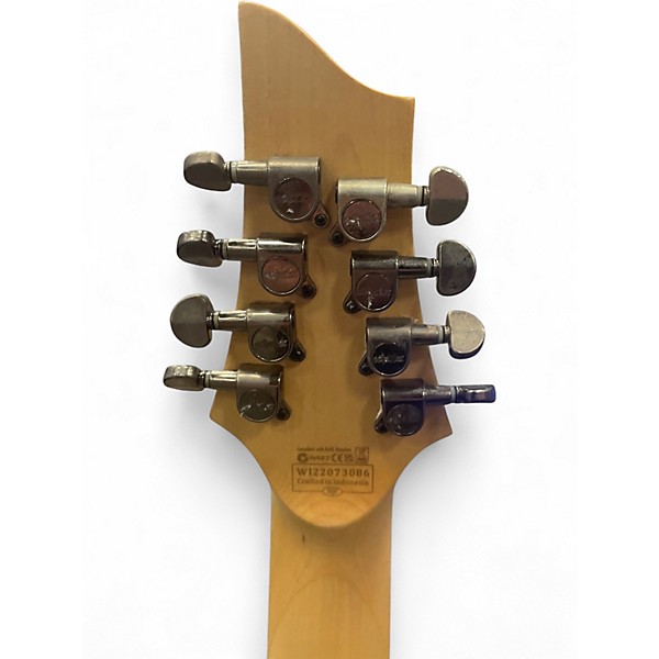 Used Schecter Guitar Research Omen 8 WHITE Solid Body Electric Guitar