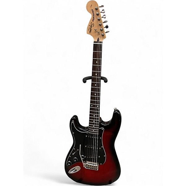 Used Squier Standard Stratocaster RED BURST Solid Body Electric Guitar