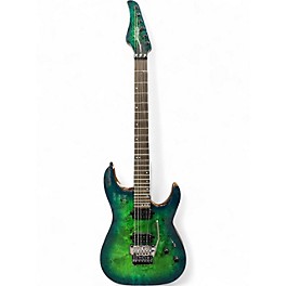Used Schecter C-6 FR Pro Green Solid Body Electric Guitar
