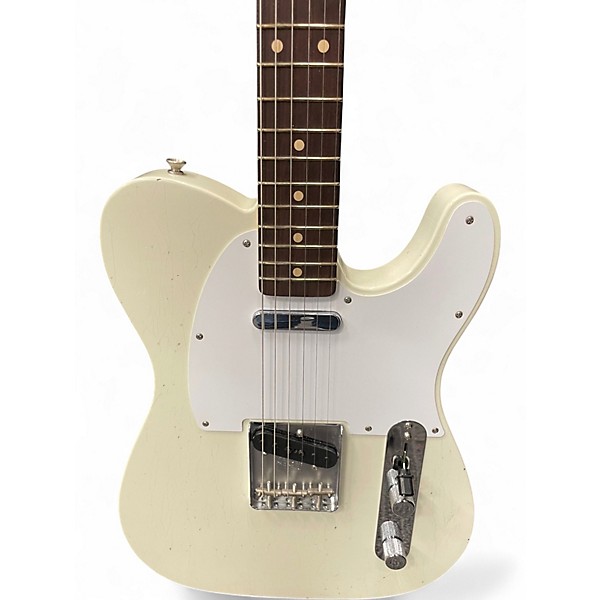 Used Fender Custom Shop Jimmy Page Mirror Telecaster White Blonde Solid Body Electric Guitar