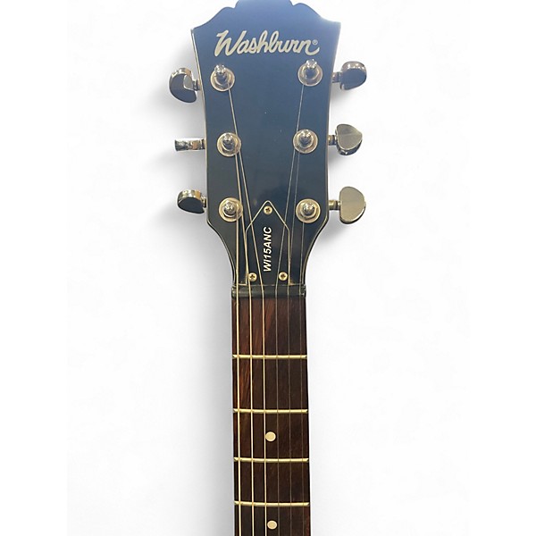 Used Washburn W115ANC Black and Gold Solid Body Electric Guitar