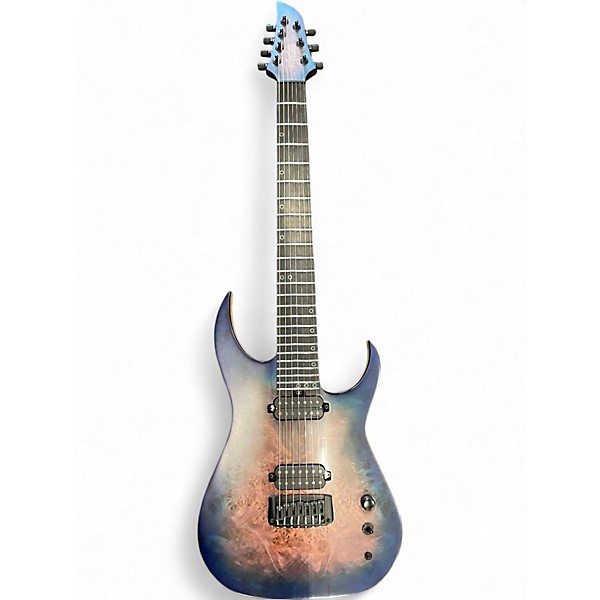 Used Schecter Guitar Research KM-7 MK-III Lagoon Fade Solid Body Electric Guitar