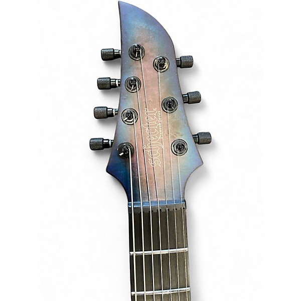 Used Schecter Guitar Research KM-7 MK-III Lagoon Fade Solid Body Electric Guitar