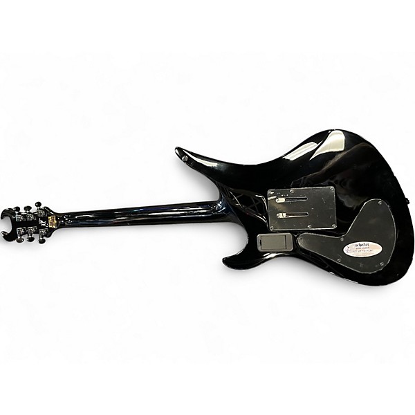 Used Schecter Guitar Research Synyster Gates Signature Custom S Black Pinstripes Solid Body Electric Guitar
