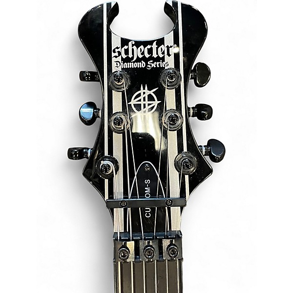 Used Schecter Guitar Research Synyster Gates Signature Custom S Black Pinstripes Solid Body Electric Guitar
