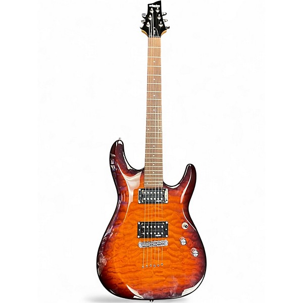 Used Schecter Guitar Research C-6 PLUS Amber Solid Body Electric Guitar