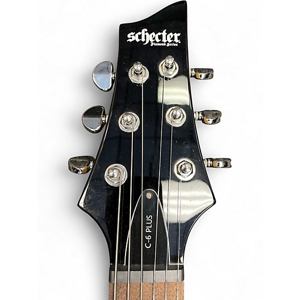 Used Schecter Guitar Research C-6 PLUS Amber Solid Body Electric Guitar