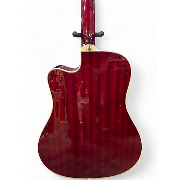 Used Epiphone Hummingbird EC Candy Apple Red Acoustic Electric Guitar