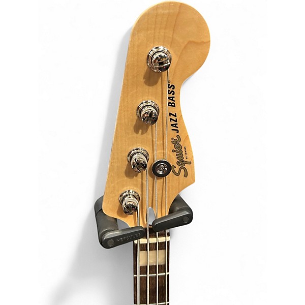 Used Squier AFFINITY SERIES ACTIVE JAZZ BASS Mystic Seafoam Electric Bass Guitar