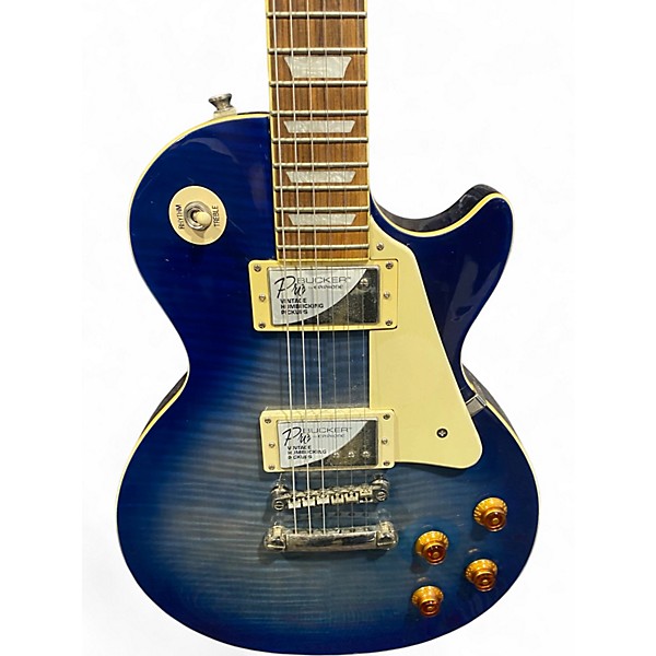 Used Epiphone Les Paul Standard Trans Blue Solid Body Electric Guitar