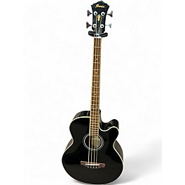 Used Ibanez AEB5E Black Acoustic Bass Guitar
