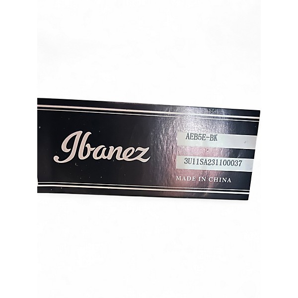 Used Ibanez AEB5E Black Acoustic Bass Guitar