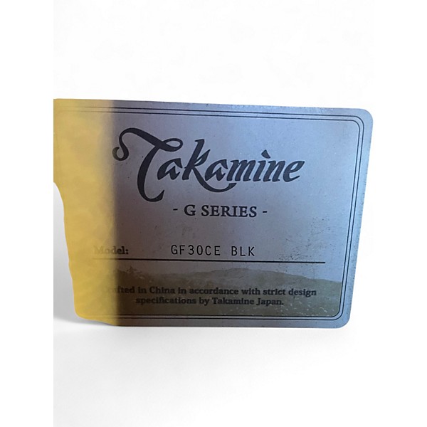 Used Takamine GF30CE Black Acoustic Guitar