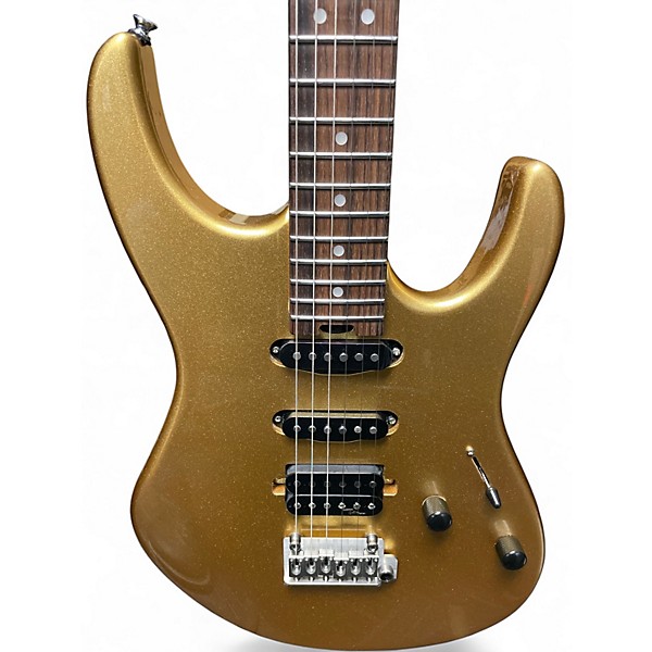 Used Donner Versasonic DST-700 Gold Solid Body Electric Guitar