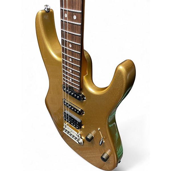 Used Donner Versasonic DST-700 Gold Solid Body Electric Guitar