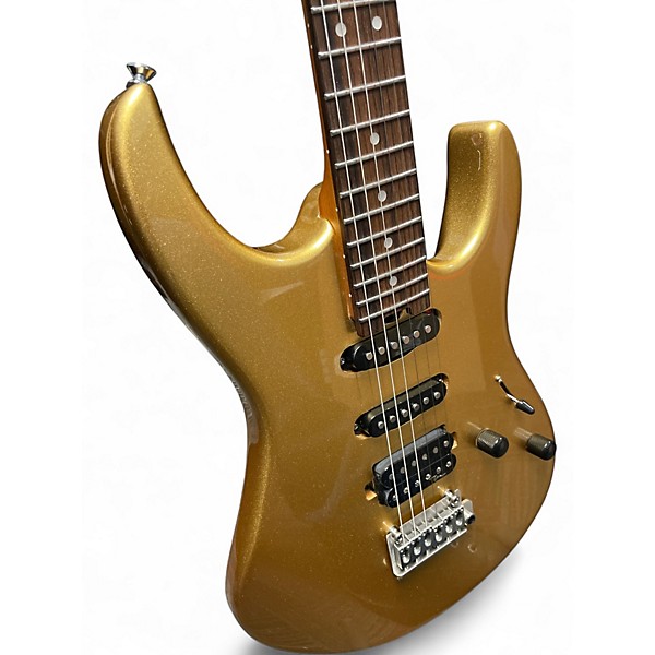 Used Donner Versasonic DST-700 Gold Solid Body Electric Guitar