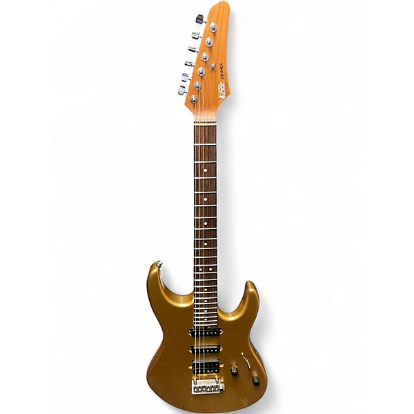 Used Donner Versasonic DST-700 Gold Solid Body Electric Guitar
