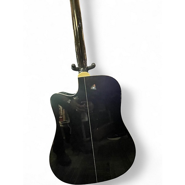 Used Takamine EG341C Black Acoustic Electric Guitar