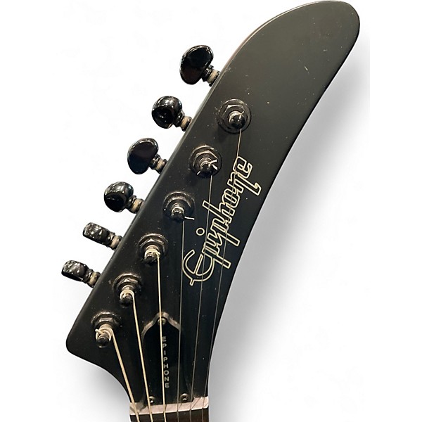 Used Epiphone Explorer Gothic Black Solid Body Electric Guitar