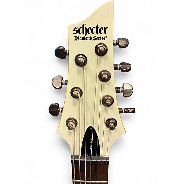 Used Schecter Guitar Research Demon 7 String Alpine White Solid Body Electric Guitar