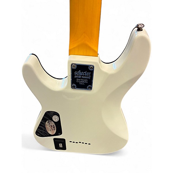 Used Schecter Guitar Research Demon 7 String Alpine White Solid Body Electric Guitar