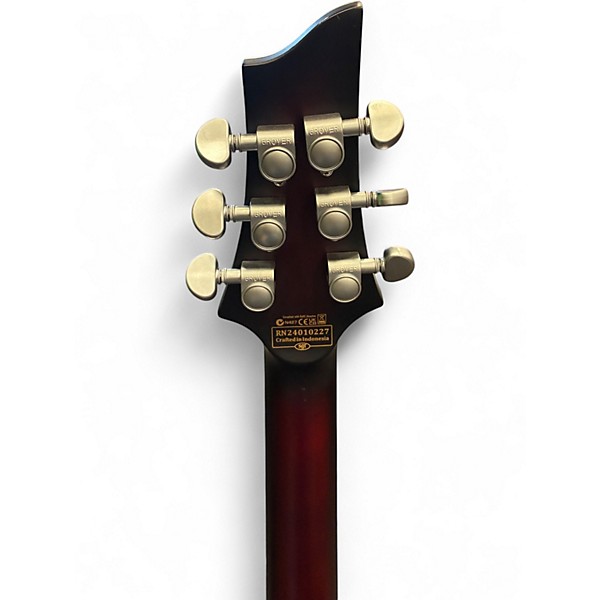 Used Schecter Guitar Research C1 Floyd Rose Platinum Crimson Burst Solid Body Electric Guitar