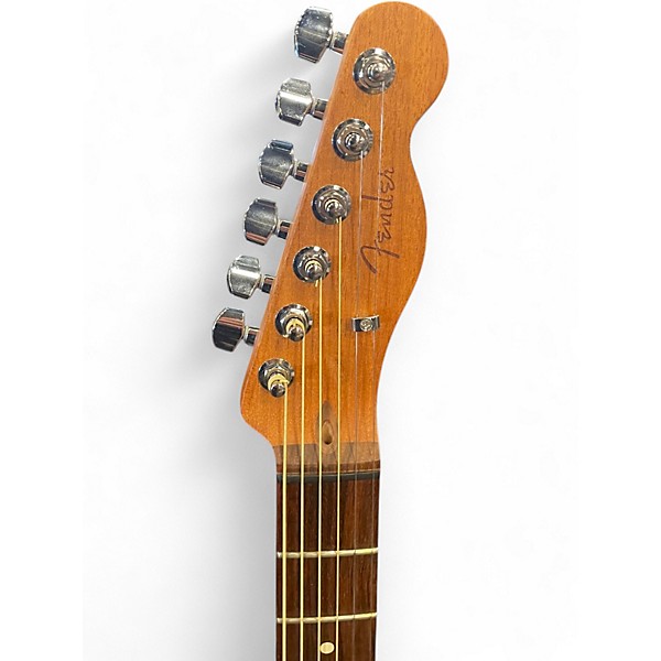 Used Fender Acoustasonic Player Telecaster Yellow Acoustic Electric Guitar