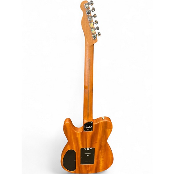 Used Fender Acoustasonic Player Telecaster Yellow Acoustic Electric Guitar