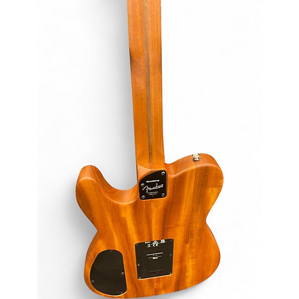 Used Fender Acoustasonic Player Telecaster Yellow Acoustic Electric Guitar