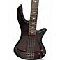 Used Schecter Guitar Research Omen Extreme 4 String Trans Red Electric Bass Guitar