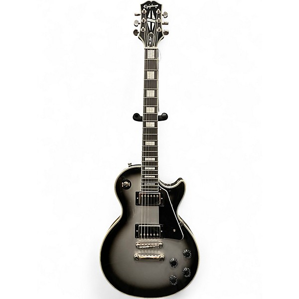 Used Epiphone Les Paul Custom Silverburst Solid Body Electric Guitar