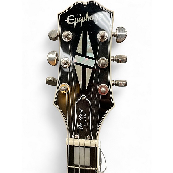 Used Epiphone Les Paul Custom Silverburst Solid Body Electric Guitar