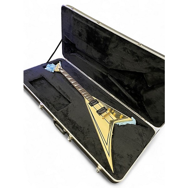 Used 2006 Jackson MIJ Pro Series RR5 Rhoads Ivory with Black Pinstripes Solid Body Electric Guitar