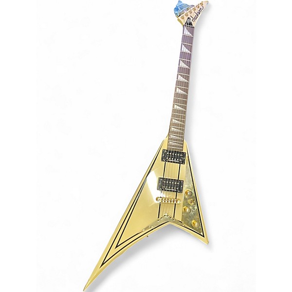 Used 2006 Jackson MIJ Pro Series RR5 Rhoads Ivory with Black Pinstripes Solid Body Electric Guitar