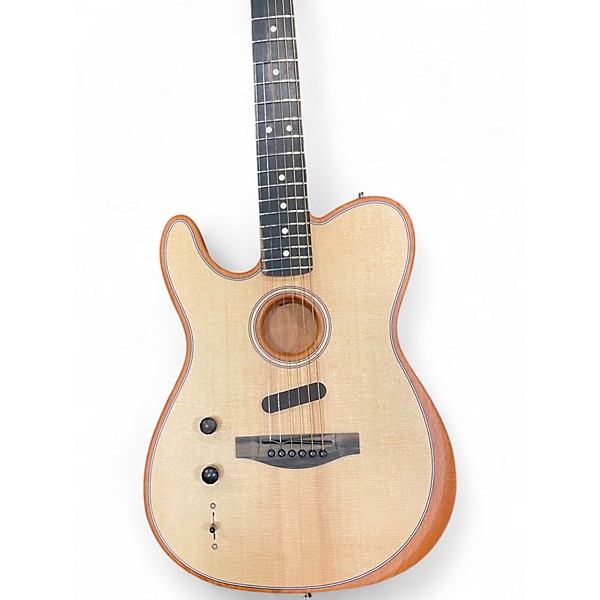 Used Fender LEFTY AMERICAN ACOUSTISONIC TELECASTER Natural Acoustic Electric Guitar