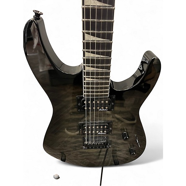 Used Jackson JS22 Dinky silver quilted Solid Body Electric Guitar