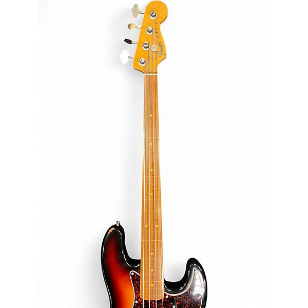 Used 2002 Fender Jaco Pastorius Signature Relic Jazz Bass Fretless 3 Tone Sunburst Electric Bass Guitar