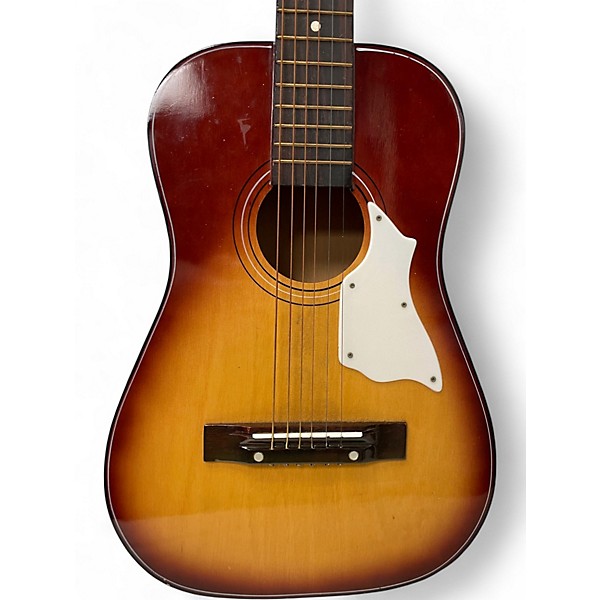 Vintage 1980s Fg4a Mini Sunburst Acoustic Guitar