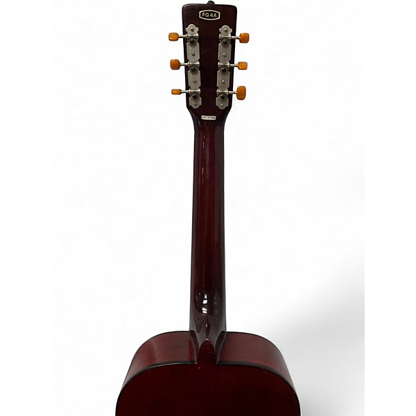 Vintage 1980s Fg4a Mini Sunburst Acoustic Guitar