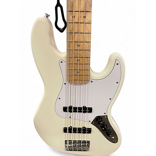Used Squier Affinity Jazz Bass V 5 String Alpine White Electric Bass Guitar