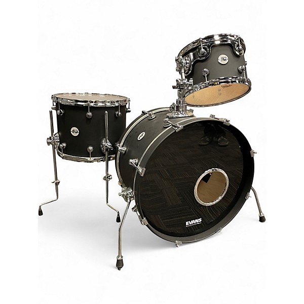 Used DW 3 Piece FREQUENT FLYER Black Drum Kit