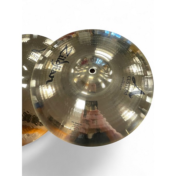 Used Zildjian 14in A Custom Hi Hat Pair Cymbal