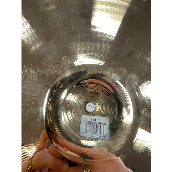 Used Zildjian 14in A Custom Hi Hat Pair Cymbal