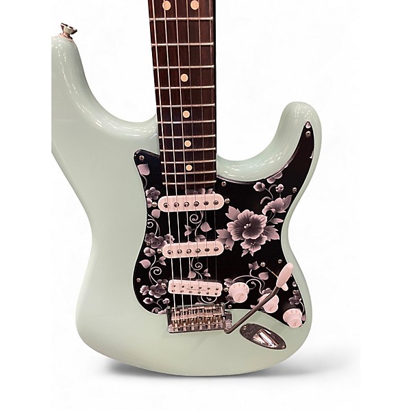 Used Fender American Professional Stratocaster with Rosewood Neck Surf Green Solid Body Electric Guitar