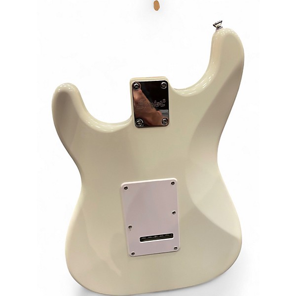 Used Squier Stratocaster White Solid Body Electric Guitar