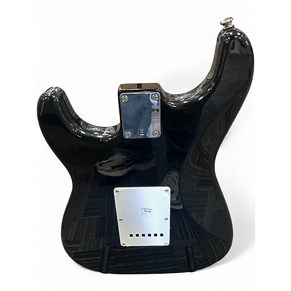 Used Starcaster by Fender Stratocaster Black Solid Body Electric Guitar